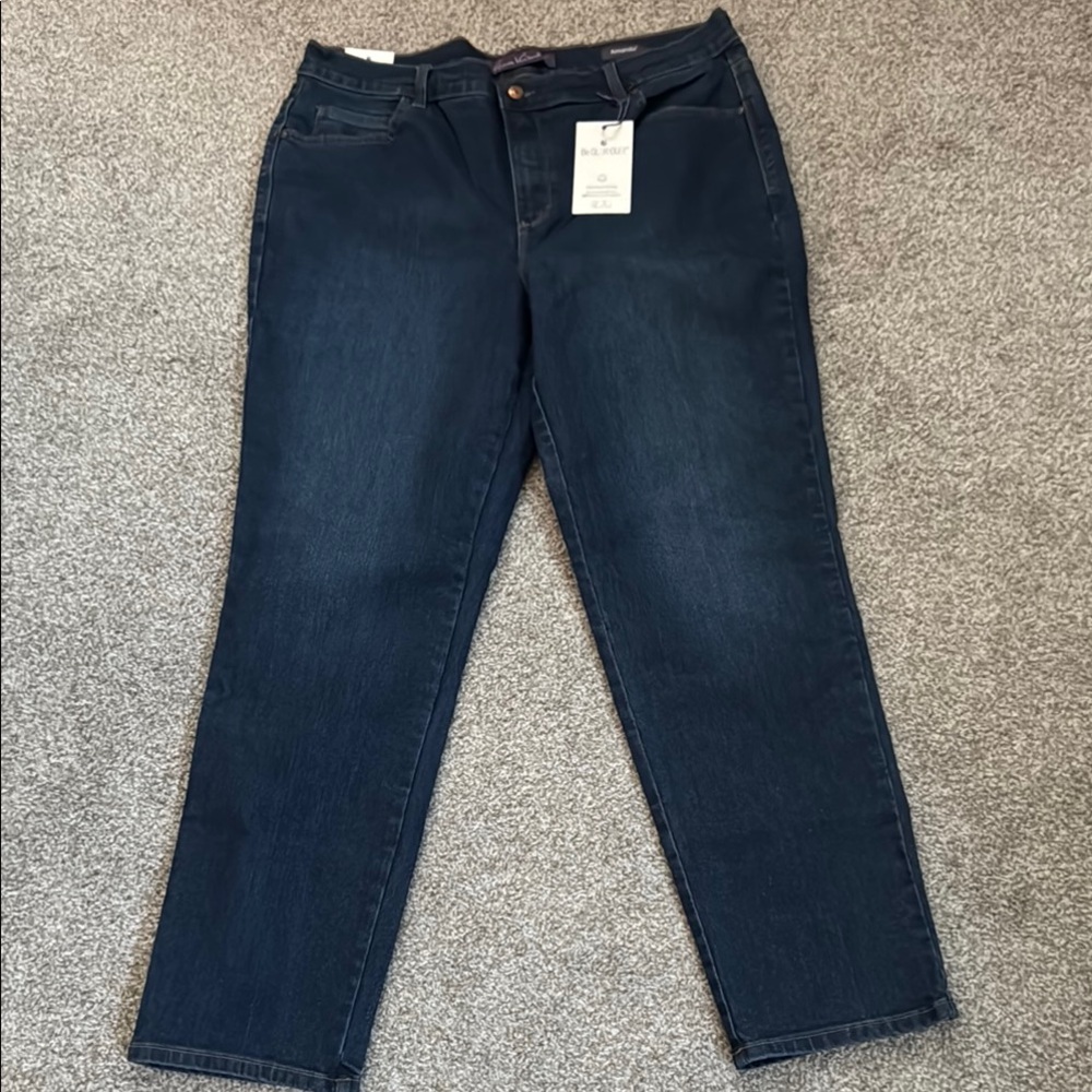 Gloria Vanderbilt Blue Tapered-Leg Amanda Jeans